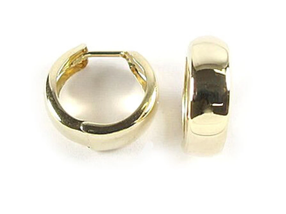 10K Yellow Gold Smooth Huggy Earrings