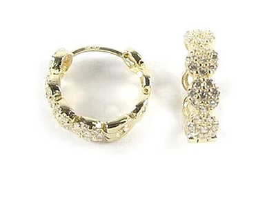 10K Yellow Gold C.Z Children's Earrings