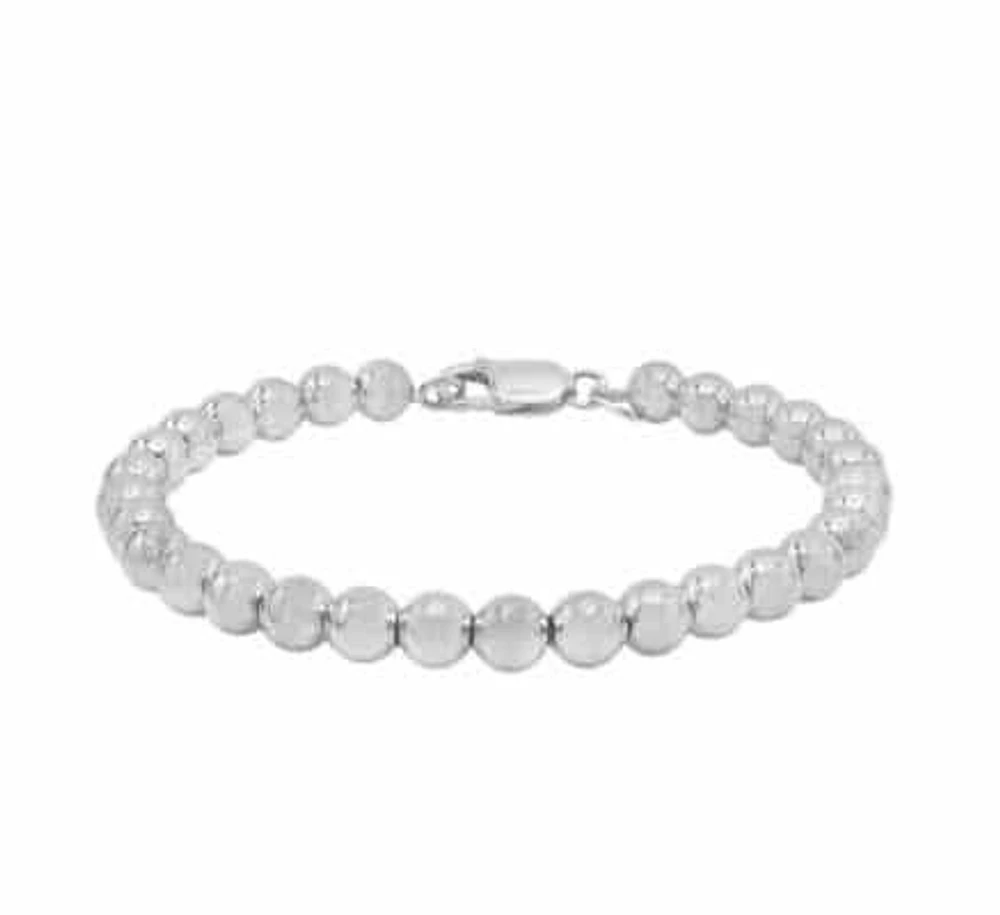 Sterling Silver, 4mm Ball Bead Bracelet