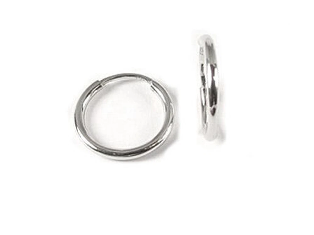 10K White Gold Polished Sleeper Earrings