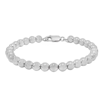 Sterling Silver, 6mm Ball Bead Bracelet