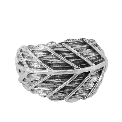 Sterling Silver, Leaf Ring, 15mm Width
