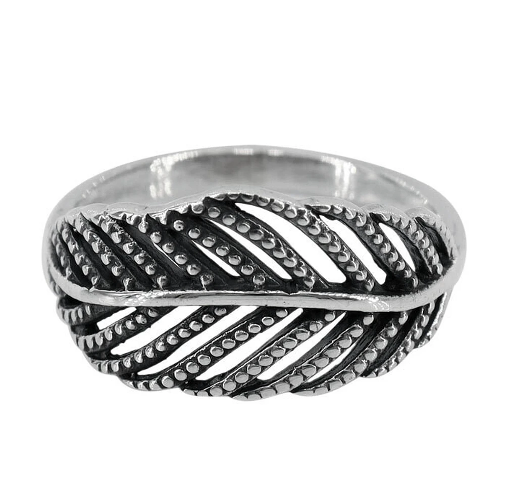Sterling Silver, 12X20mm Leaf Rings With 2mm Band