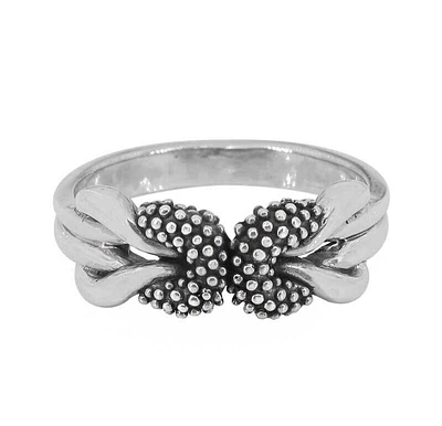 Sterling Silver, Knot Ring, 9mm Width