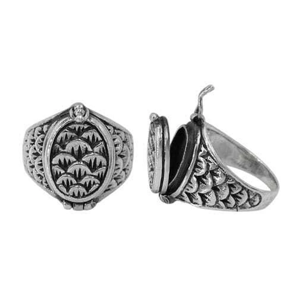 Sterling Silver Poison Ring, 20mm Width