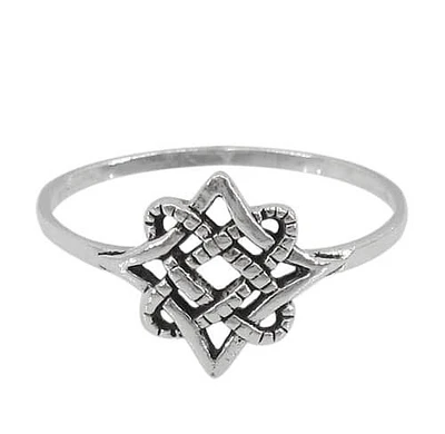 Sterling Silver Celtic Knot Ring, 11mm Width