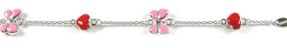 10K White Gold Butterfly Eye Children's Bracelet