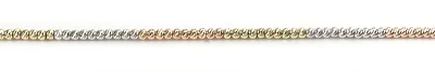 10K Yellow, White, Rose Gold Fancy Ball Bracelet