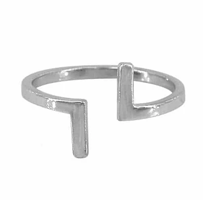 Sterling Silver With Rhodium Ring, 11mm Width