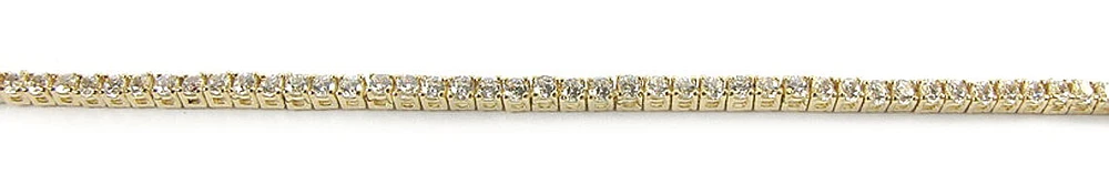 10K Yellow Gold Round Cubic Bracelet