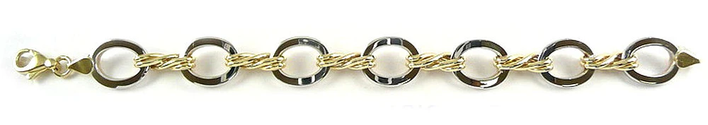10K Yellow Gold Fancy Multi Link Bracelet