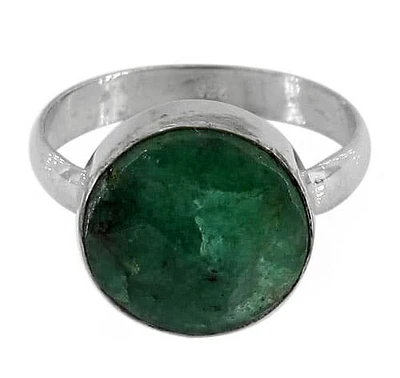 Sterling Silver With Rhodium, 13mm Stone Ring With 3mm Band, Colour And Size May Vary
