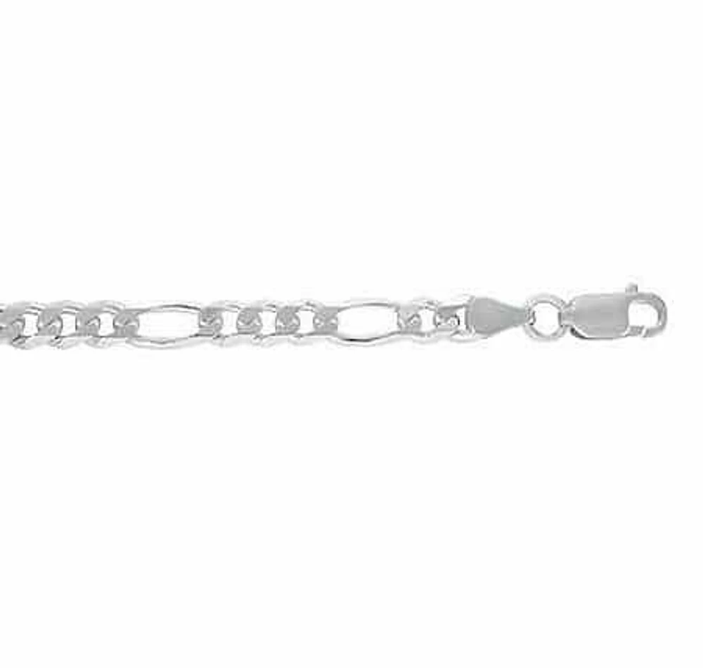 Sterling Silver Anklet, 2.9mm Figaro Link