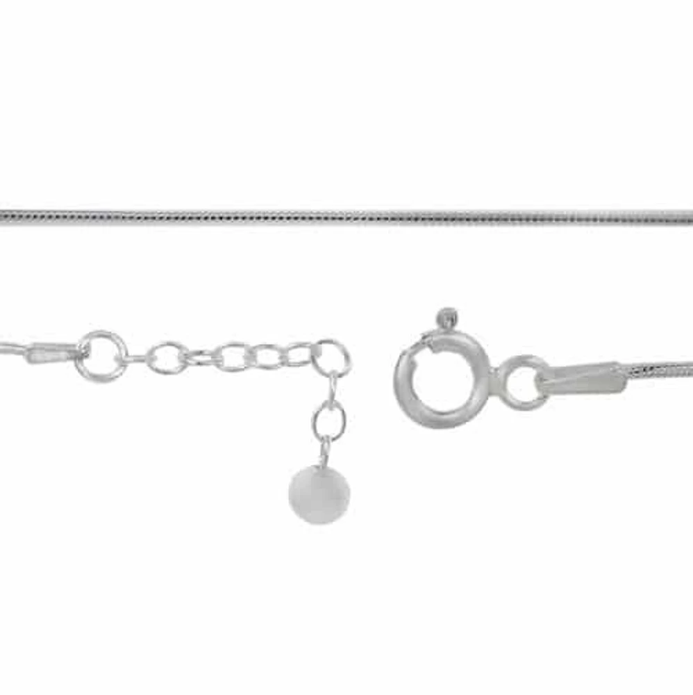 Sterling Silver Anklet, Snake Link
