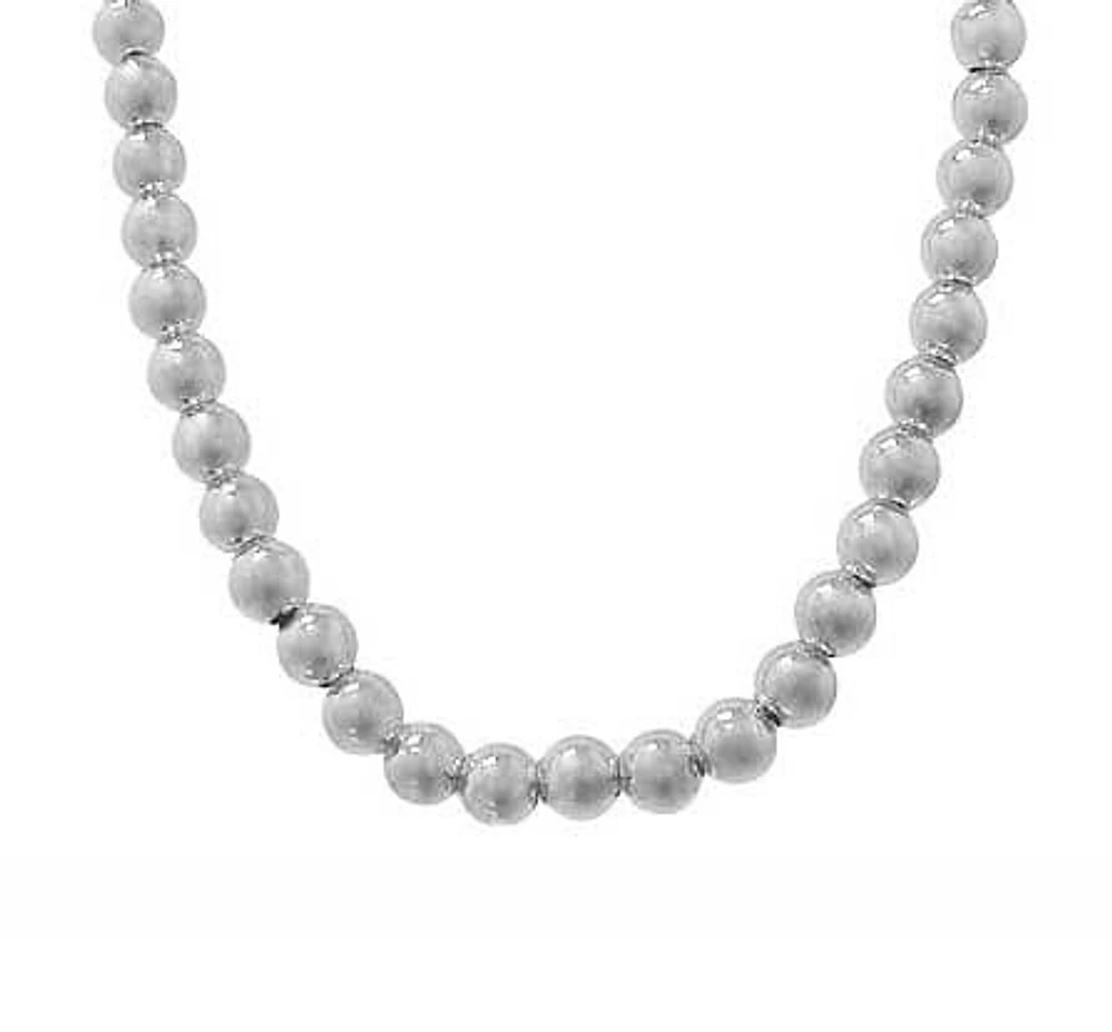 Sterling Silver, 4mm Ball Bead Necklace