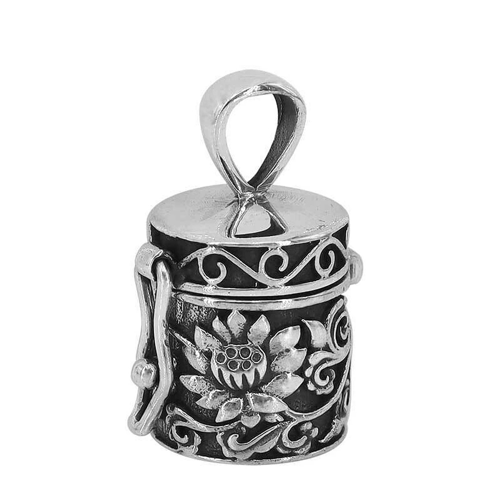 Sterling Silver, 14X11mm Poison Pendant