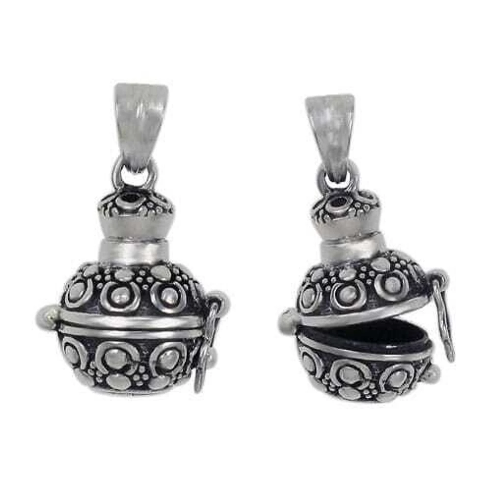 Sterling Silver, 22×16.5mm Prayer Box Pendant