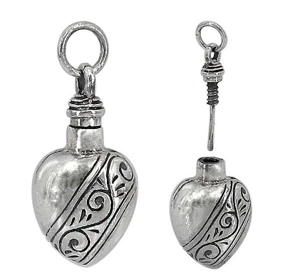 Sterling Silver, 21X12mm Bottle Pendant