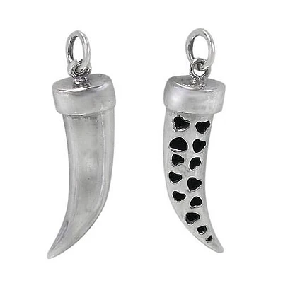 Sterling Silver Horn Pendant, 34X10mm Frame