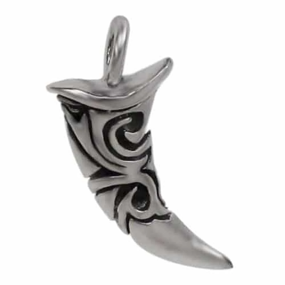 Sterling Silver Horn Pendant, 25X13mm Frame