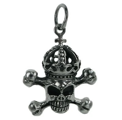 Sterling Silver, Fancy Style, Smooth Skull Shape Pendant. Approx Pendant Size: 25mm L X 21mm W