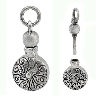 Sterling Silver, 24×12.5mm Bottle Pendant