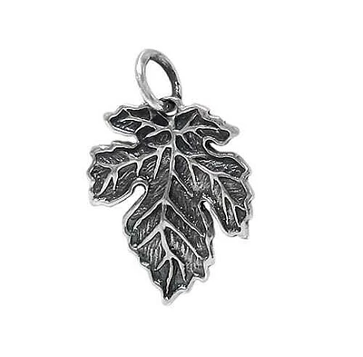 Sterling Silver, Leaf Pendant With Detail. Approximate Frame Size: 20mm L X 17mm W