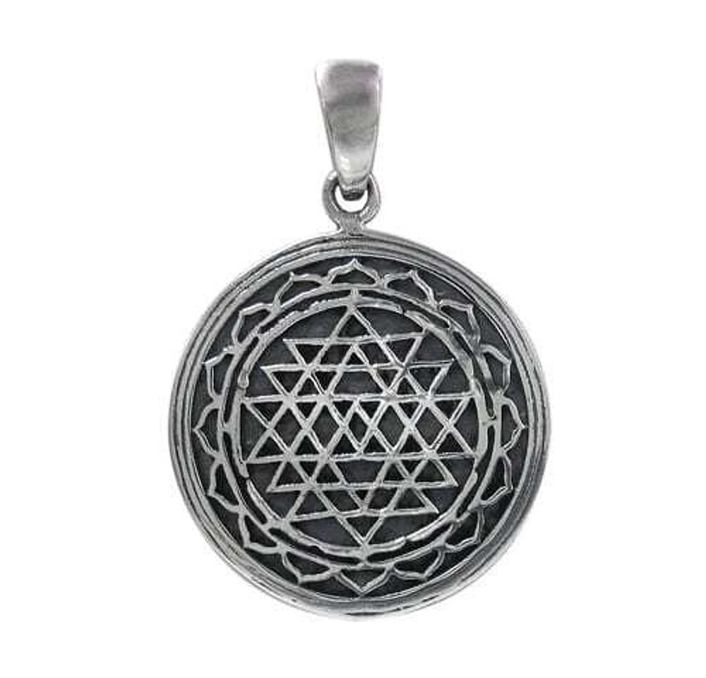 Sterling Silver Sri Yantra Pendant
