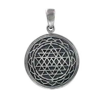 Sterling Silver Sri Yantra Pendant