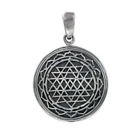 Sterling Silver Sri Yantra Pendant