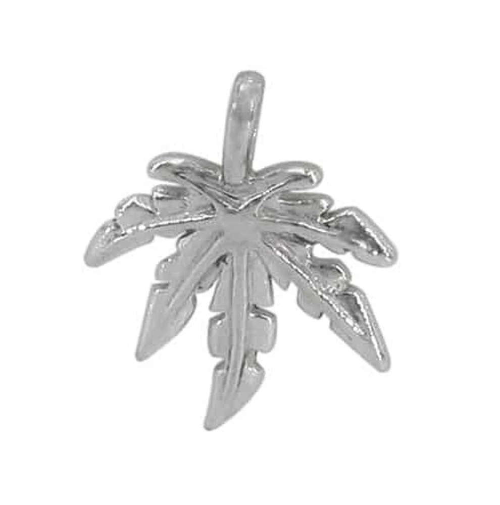 Sterling Silver Leaf Pendant, 20X15mm