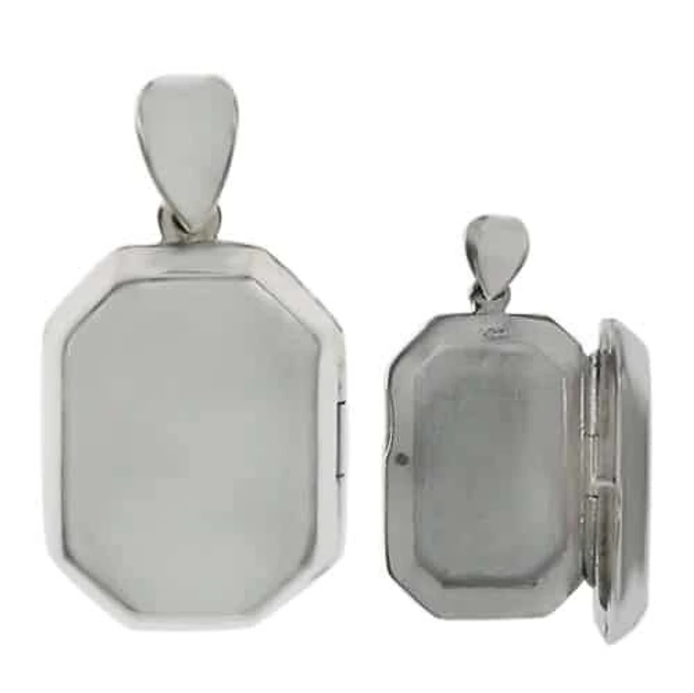 Sterling Silver, Rectangular Locket. (Locket29) (Locket30) (Locket31) (Locket32)