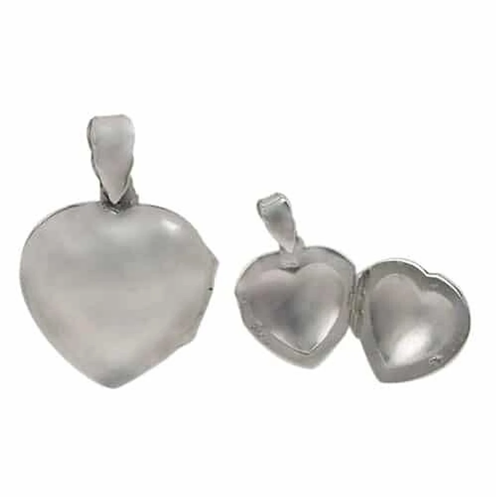 Sterling Silver, Heart Locket. (Locket17) (Locket18) (Locket19) (Locket20)