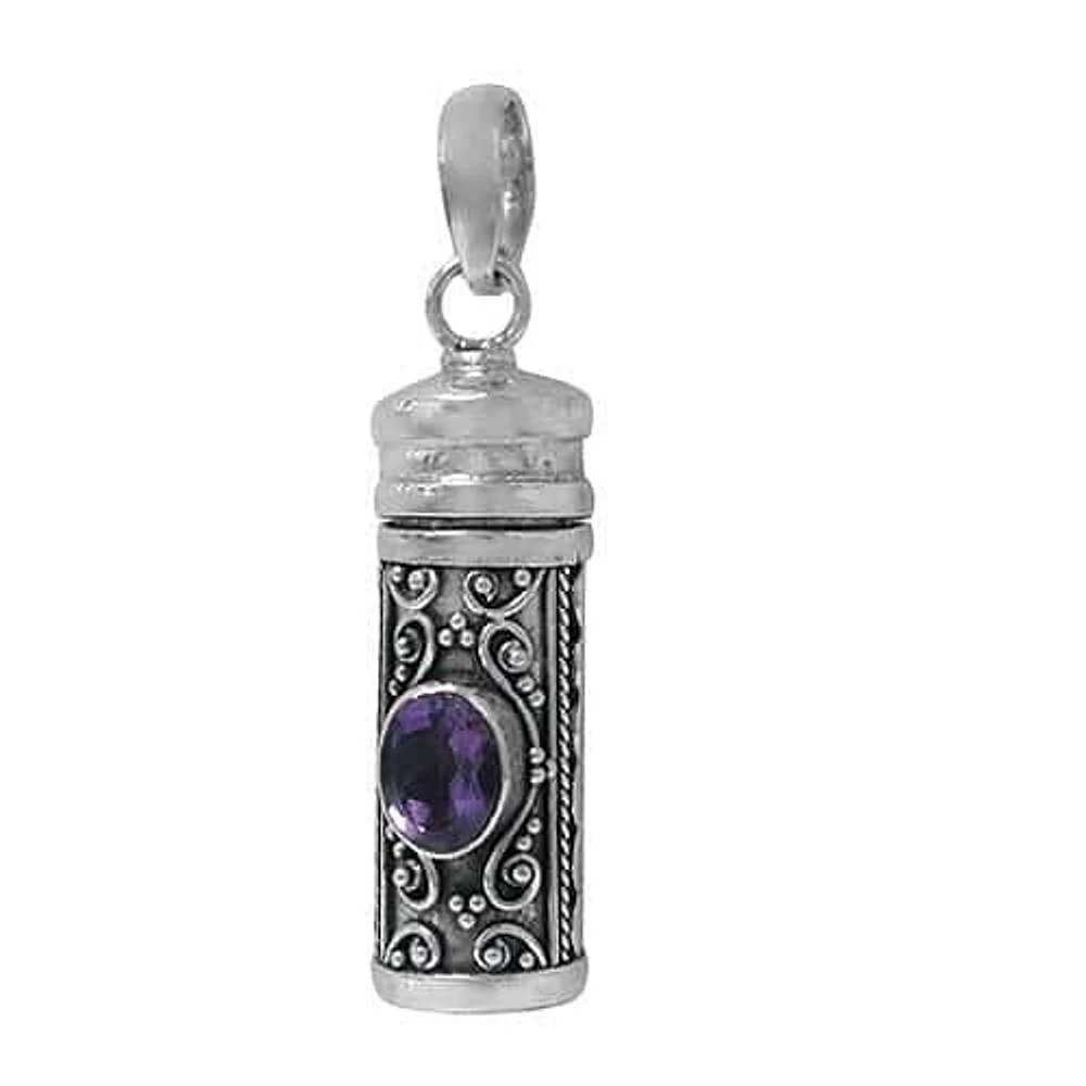 Sterling Silver, 9X27mm Poison Pendant