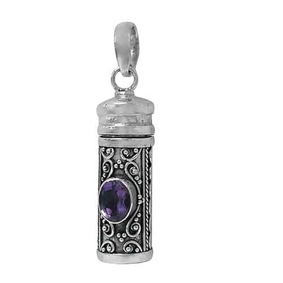 Sterling Silver, 9X27mm Poison Pendant