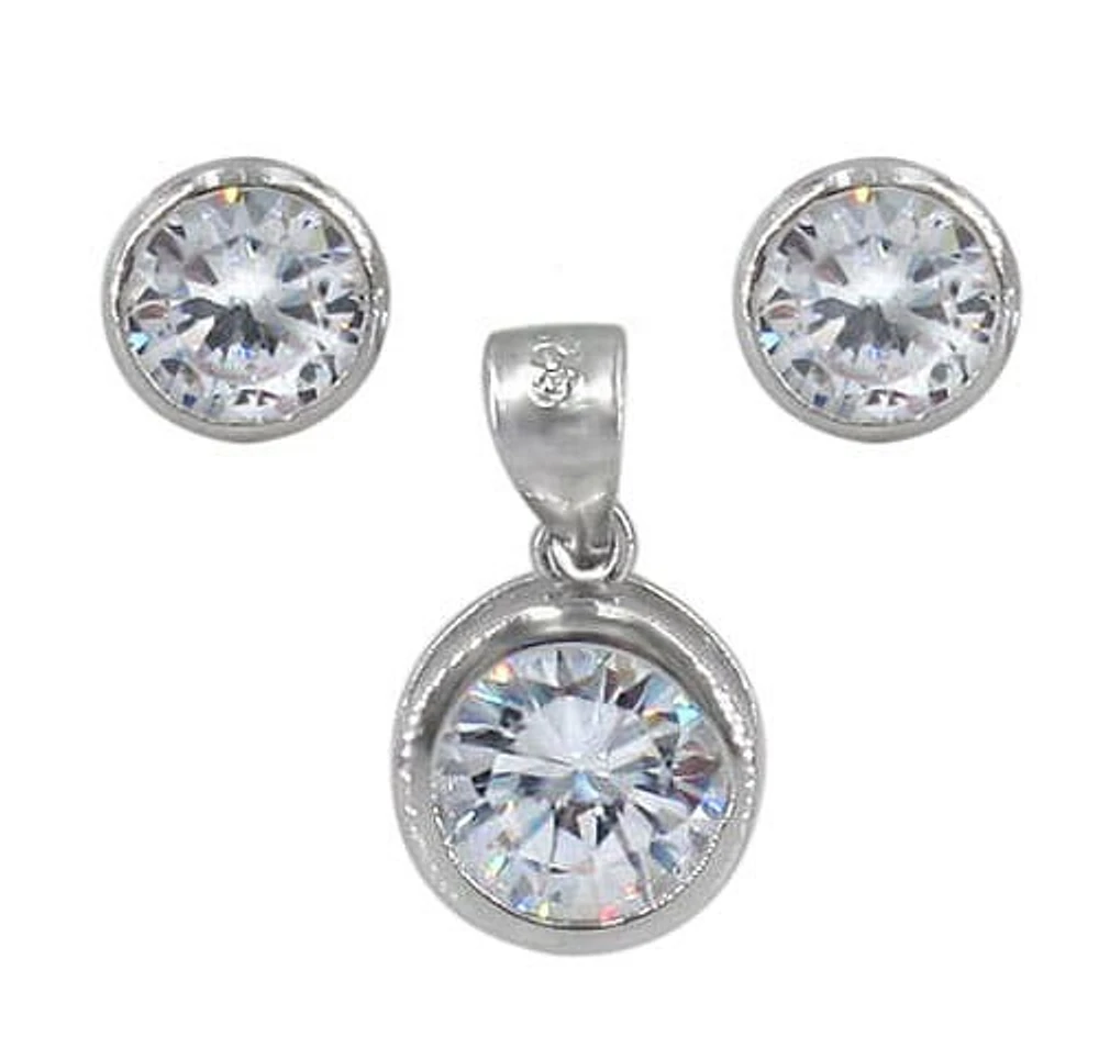 Sterling Silver With Rhodium Set