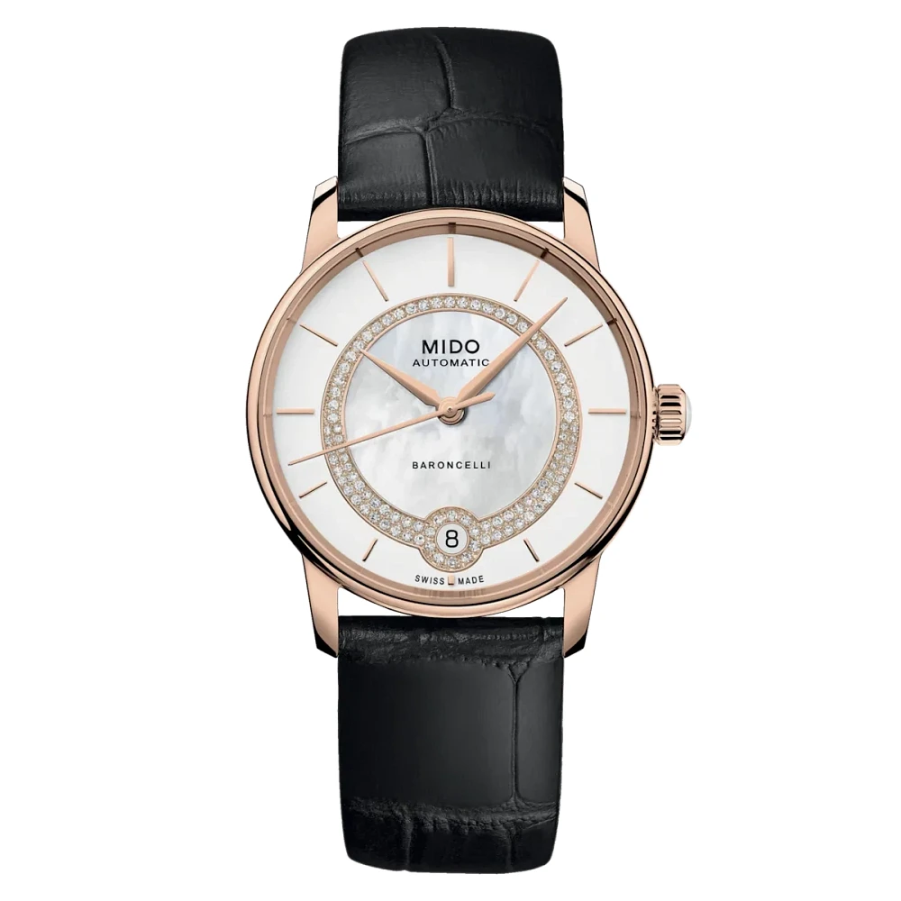 Mido Baroncelli Lady Necklace 33 MM Mother of Pearl Dial Automatic M037.807.36.031.00