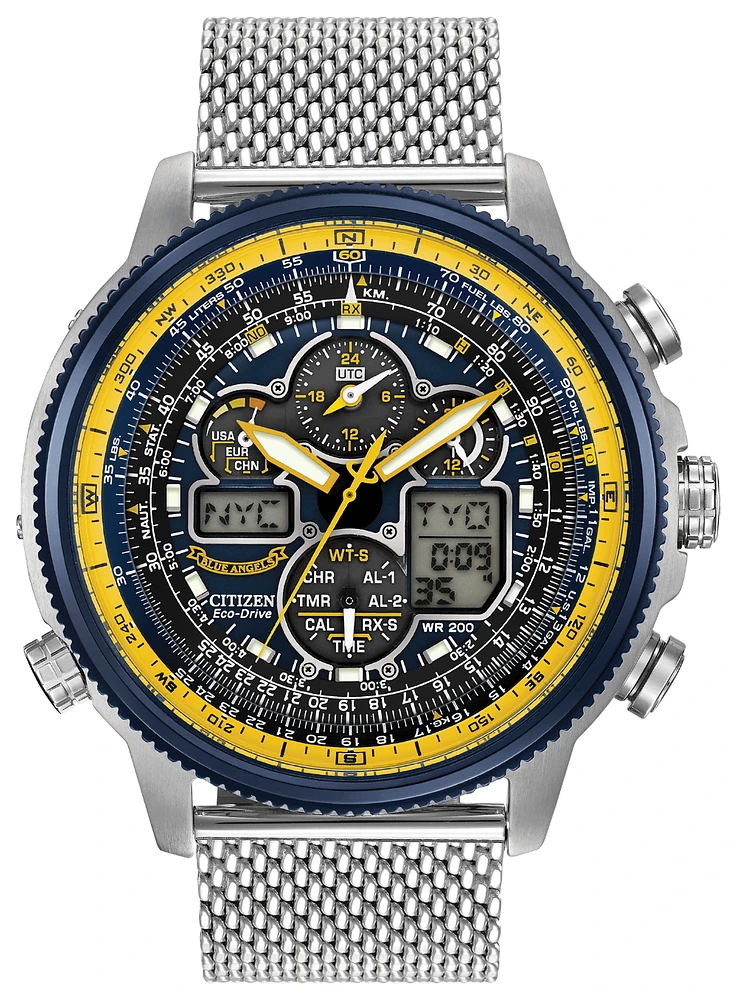 Navihawk A-T Blue Angels Blue Dial 48MM Eco-Drive JY8031-56L