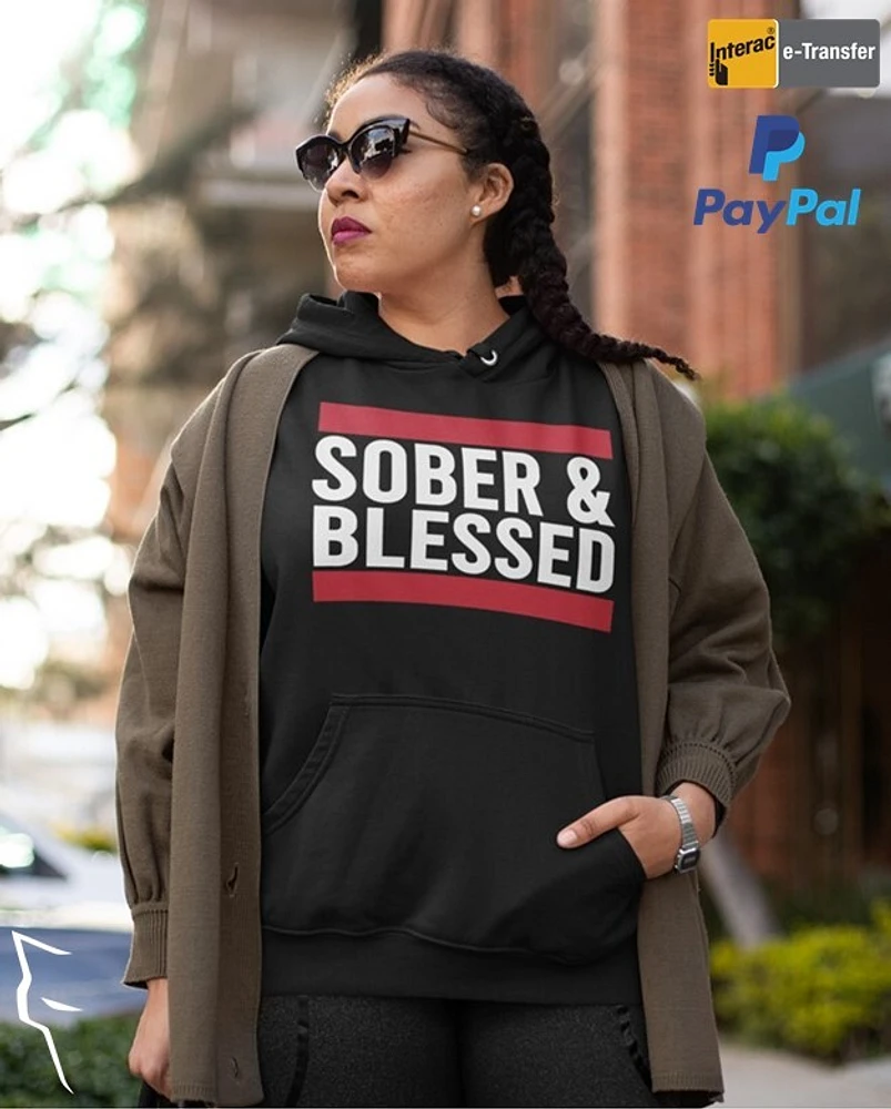 Sober & Blessed - Hoodie black