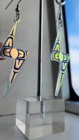 Thunderbolt Earrings - Iridescent