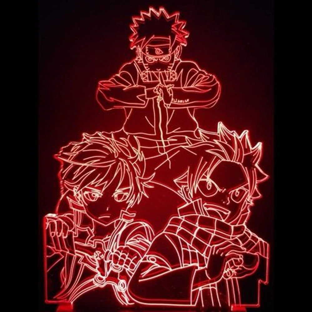 Veilleuse : Les héros : Kirito, Naruto et Natsu