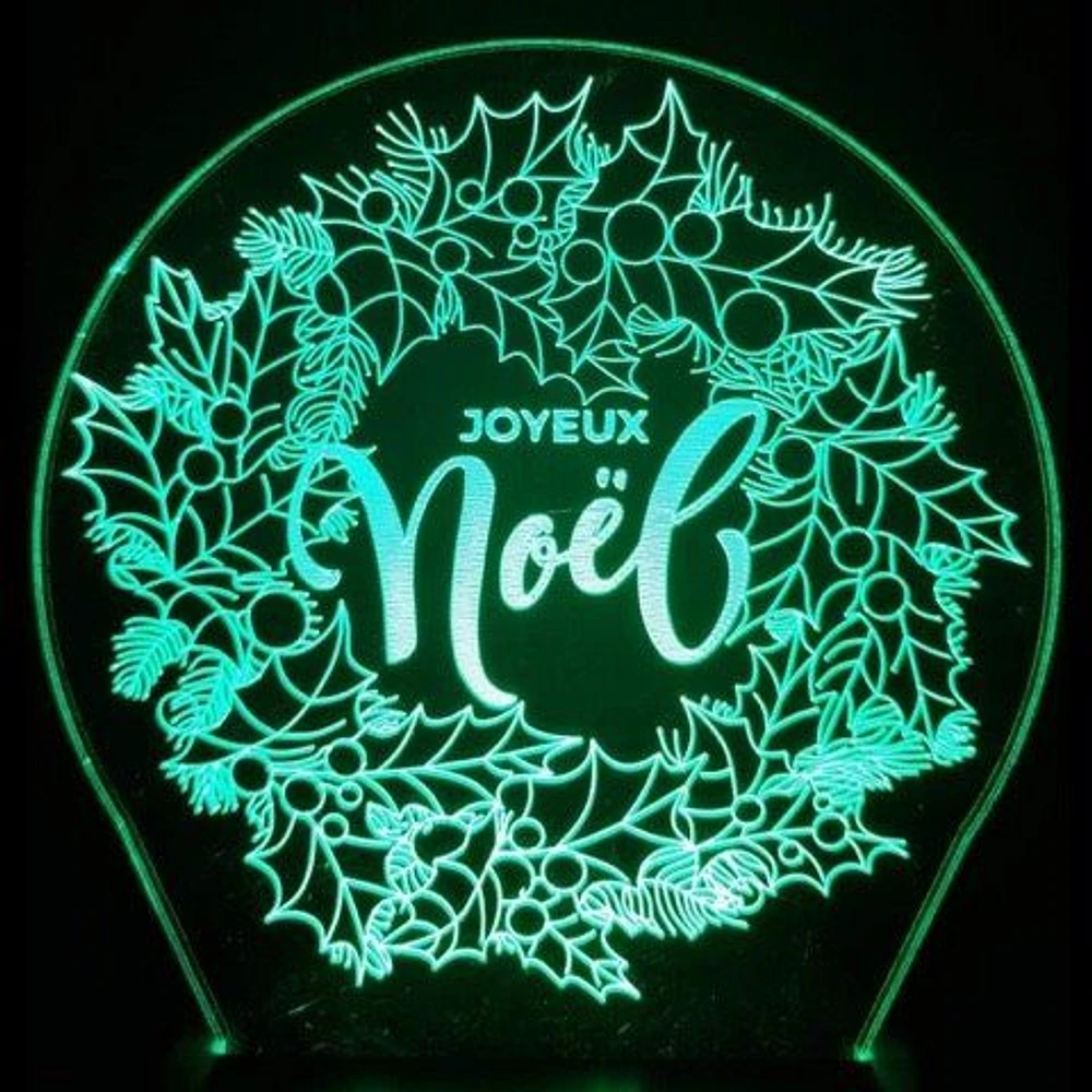 Veilleuse : Noël : Couronne de Noël