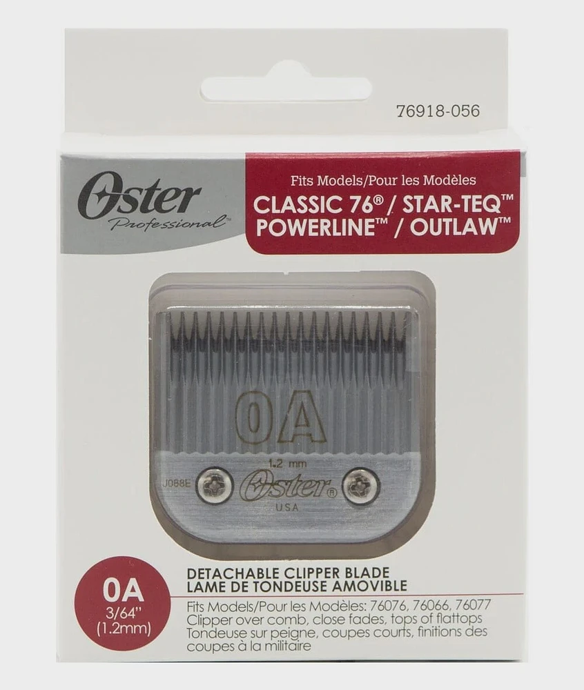 Oster Professional Classic 76 & Other Models Replacement Blade, Size 0A: 3/64", 1.2mm