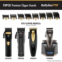 BaBylissPRO Premium Clipper Guards for FX890, FX870, FX825, FX673 & Other models, #FXPCG
