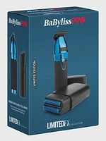BabylissPro BlueFX+ Skeleton Metal Trimmer + Double Foil Shaver Black/Blue Limited Edition,