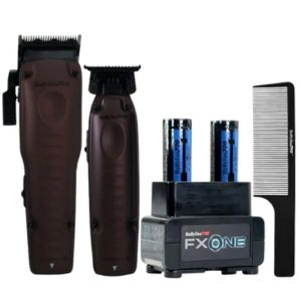 BaBylissPRO® FXONE Lo-ProFX Limited Edition Nightfall Collection Clipper & Trimmer + Dual Battery Charging PrePack