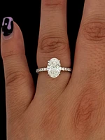 14K Gold Lab Grown Oval Diamond Engagement Ring