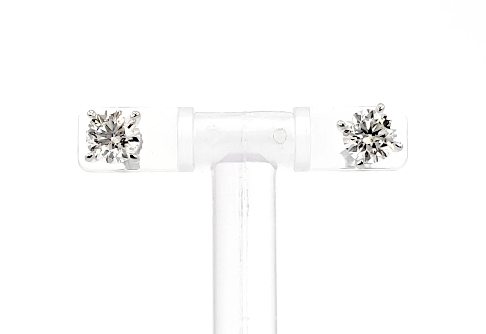 14K White Gold 0.30cttw Lab Grown Diamond Stud Earrings