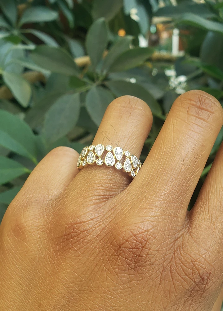 14K Yellow Gold 0.80 cttw Diamond Ring