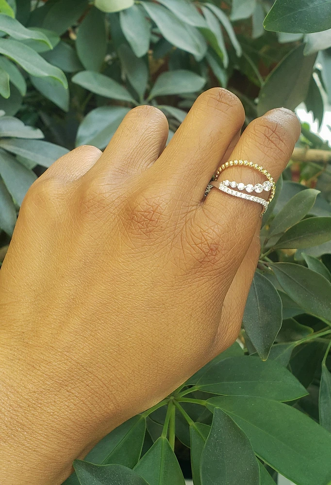 14K Yellow and White Gold 0.52 cttw Diamond Ring